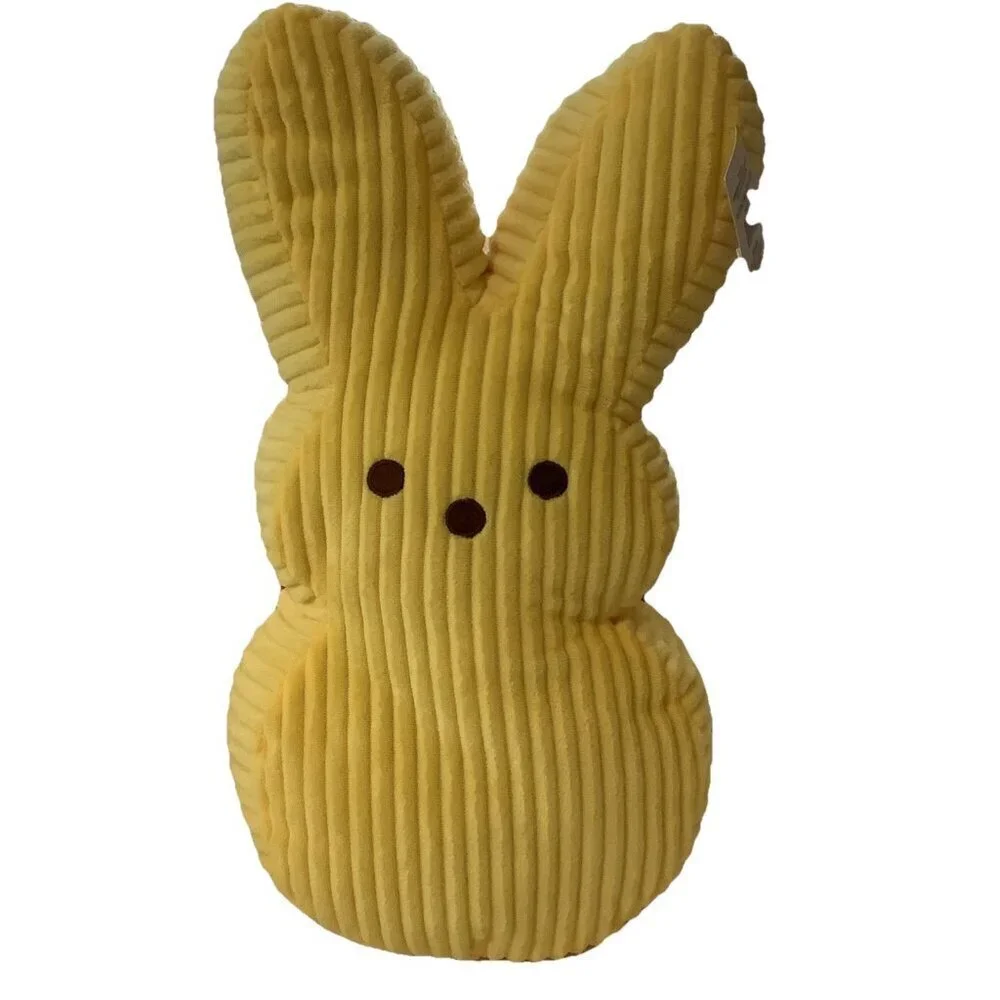PEEPS Brand Giant Ribbed Soft Plushie Yellow Peeps 16 Inches. New With Tags